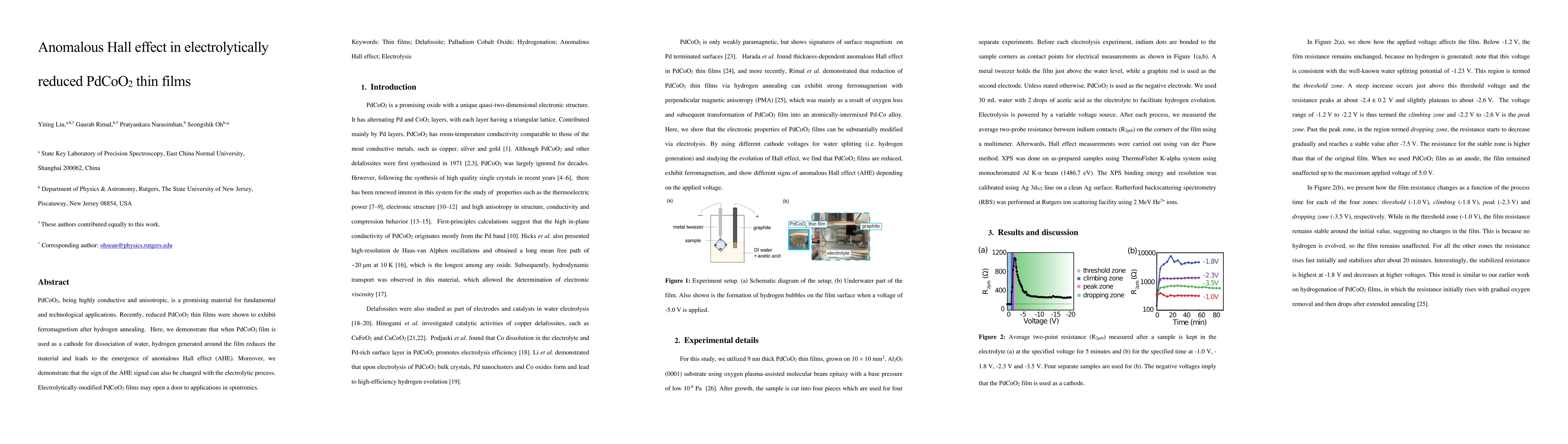Thumbnail for Anomalous Hall effect in electrolytically reduced PdCoO$_2$ thin films