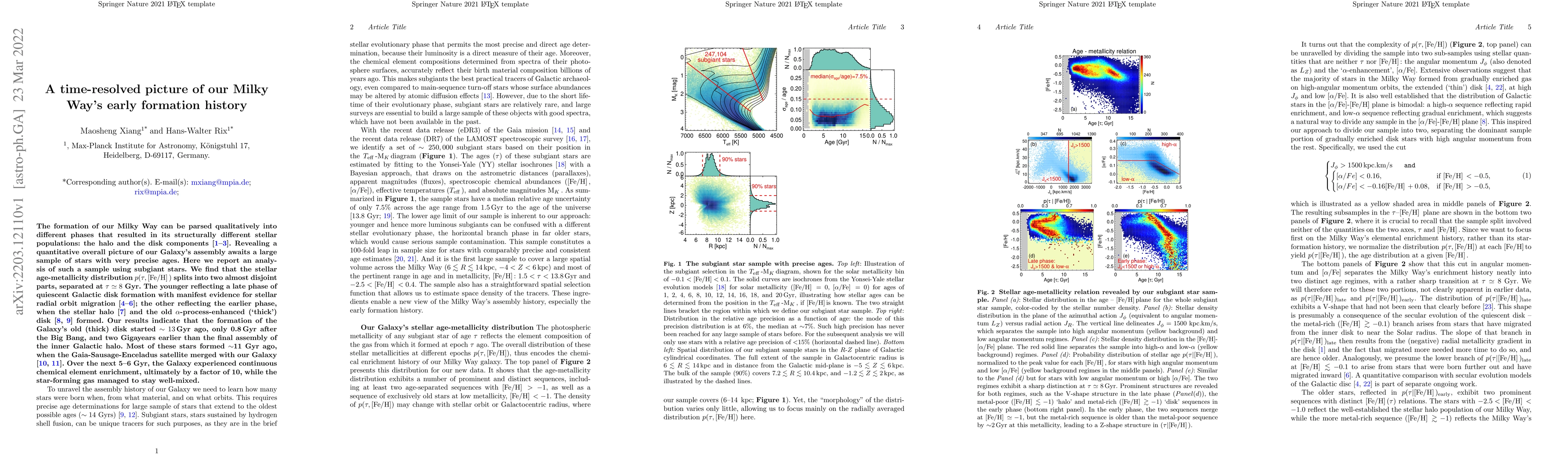 Thumbnail for A time-resolved picture of our Milky Way's early formation history