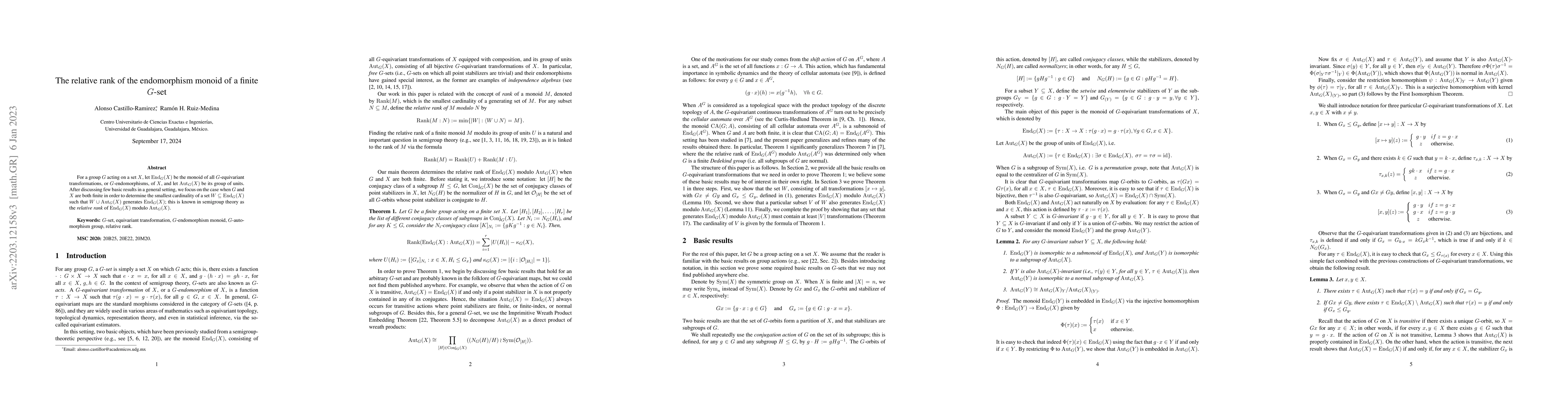 Thumbnail for The relative rank of the endomorphism monoid of a finite $G$-set