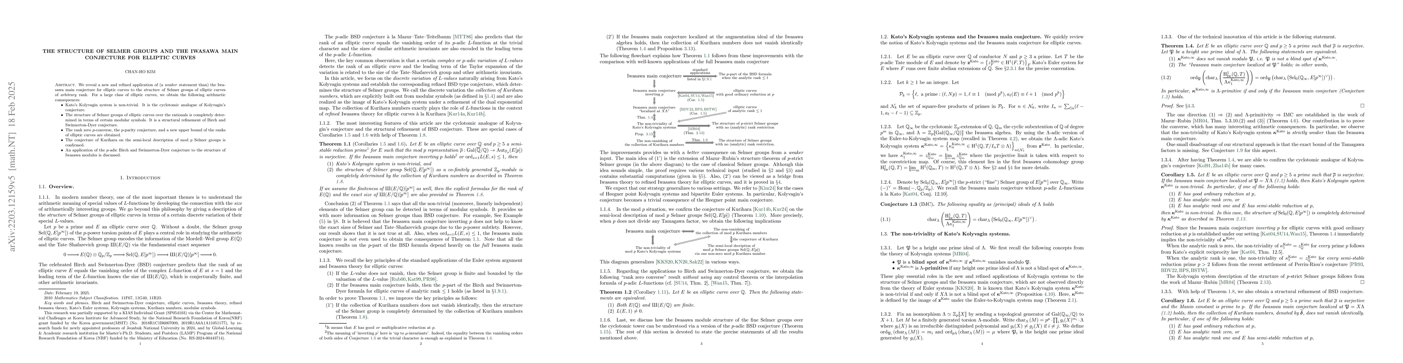 Thumbnail for The structure of Selmer groups and the Iwasawa main conjecture for
  elliptic curves