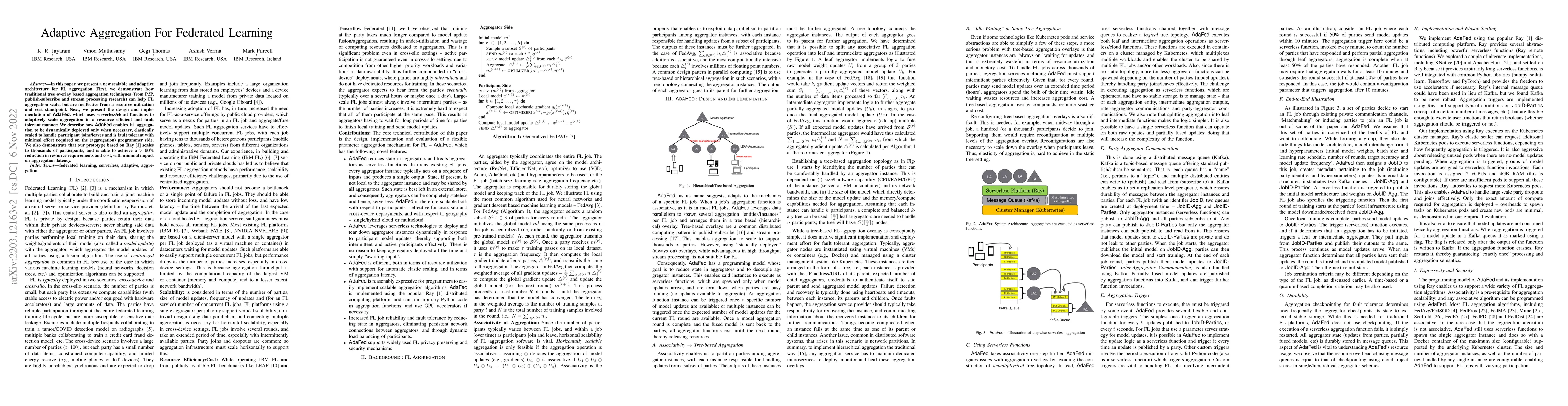 Thumbnail for Adaptive Aggregation For Federated Learning