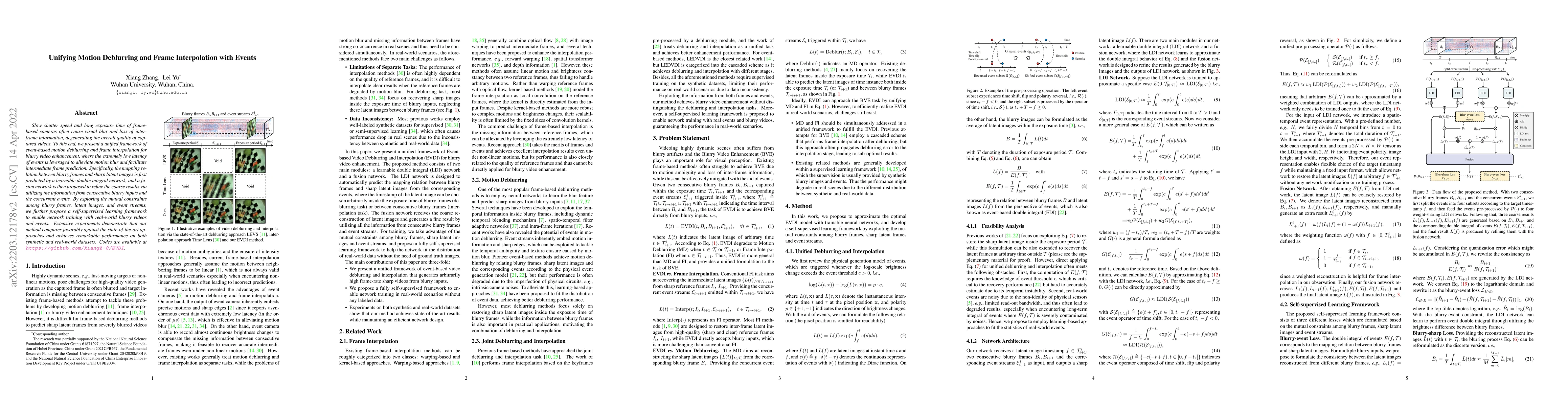 Thumbnail for Unifying Motion Deblurring and Frame Interpolation with Events
