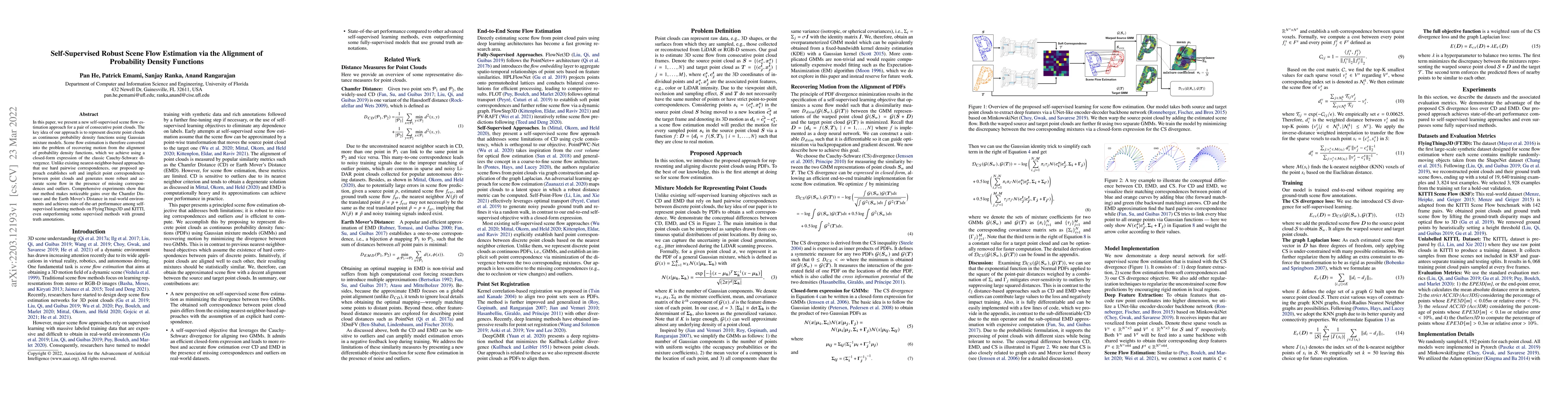 Thumbnail for Self-Supervised Robust Scene Flow Estimation via the Alignment of
  Probability Density Functions