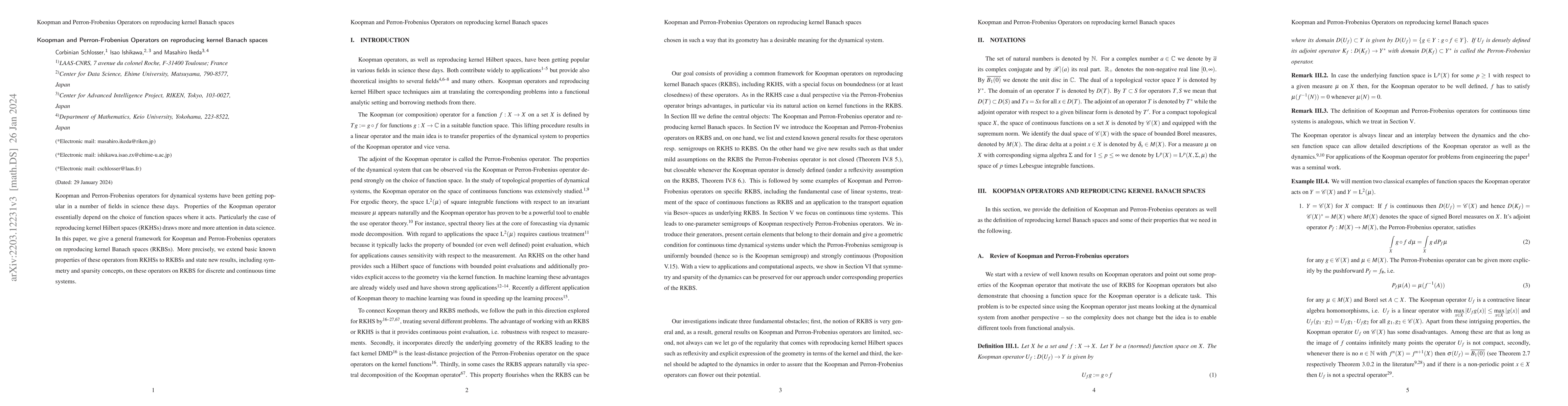 Thumbnail for Koopman and Perron-Frobenius Operators on reproducing kernel Banach
  spaces