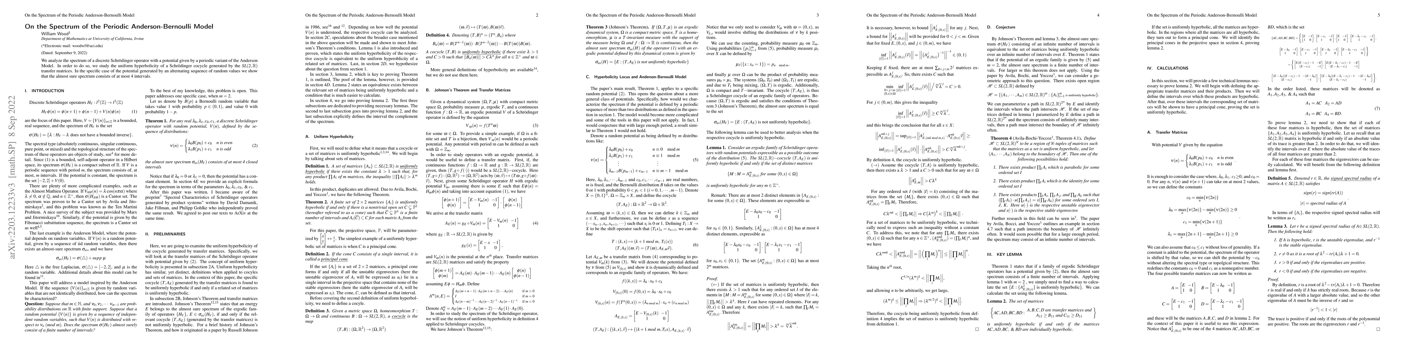 Thumbnail for On the Spectrum of the Periodic Anderson-Bernoulli Model