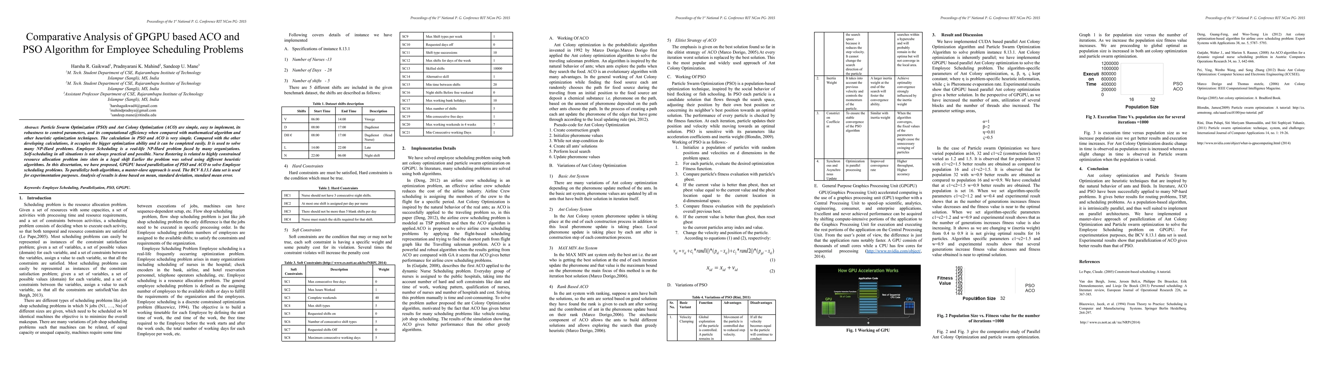Thumbnail for Comparative Analysis of GPGPU based ACO and PSO Algorithm for Employee
  Scheduling Problems