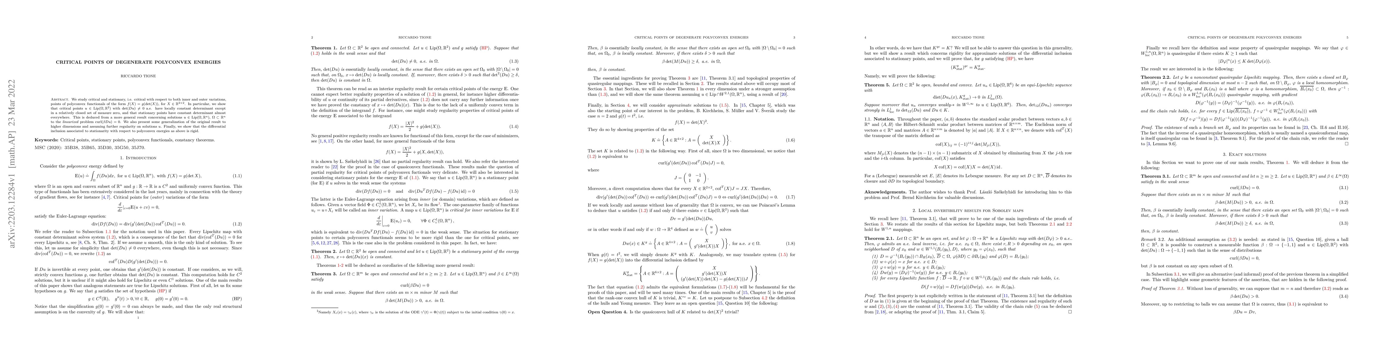 Thumbnail for Critical points of degenerate polyconvex energies