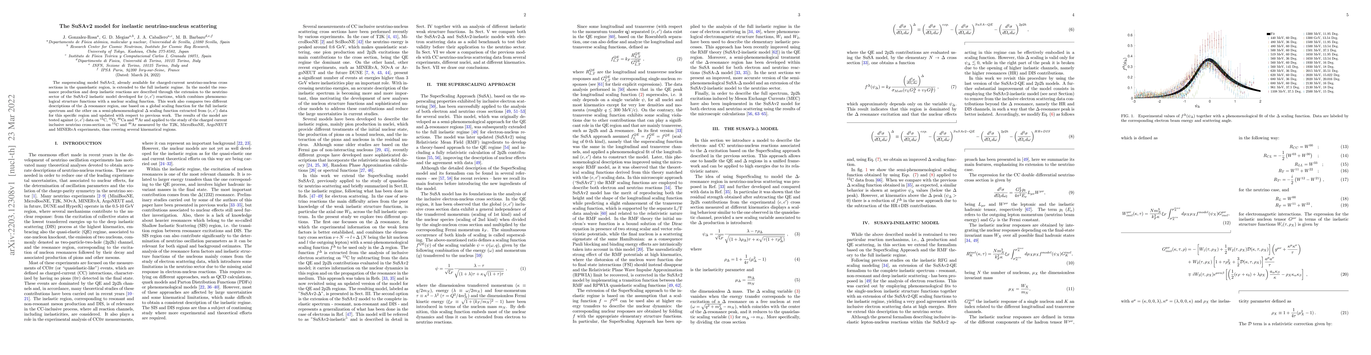 Thumbnail for The SuSAv2 model for inelastic neutrino-nucleus scattering