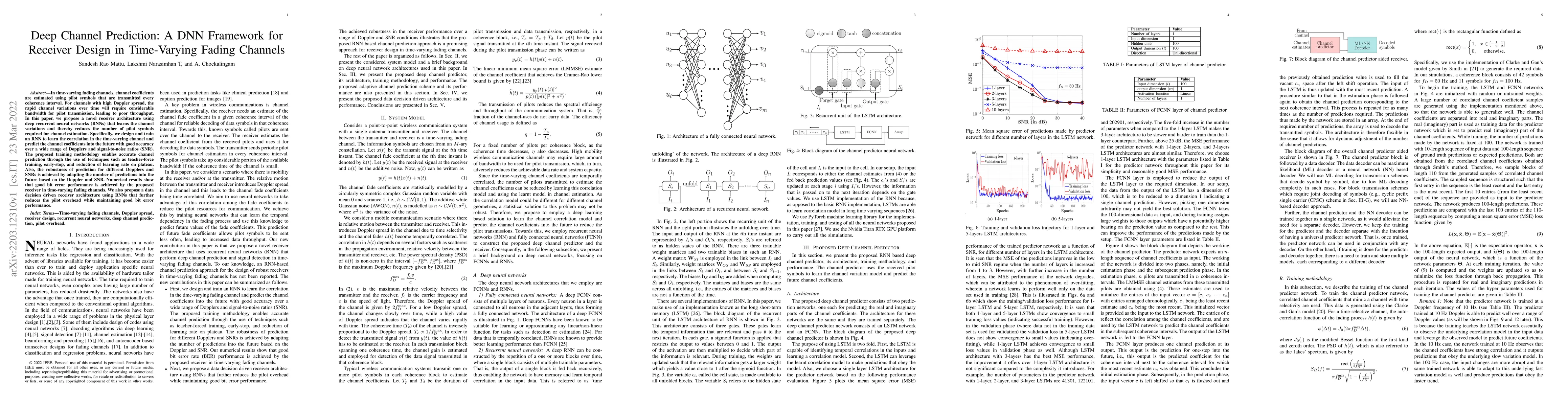 Thumbnail for Deep Channel Prediction: A DNN Framework for Receiver Design in
  Time-Varying Fading Channels