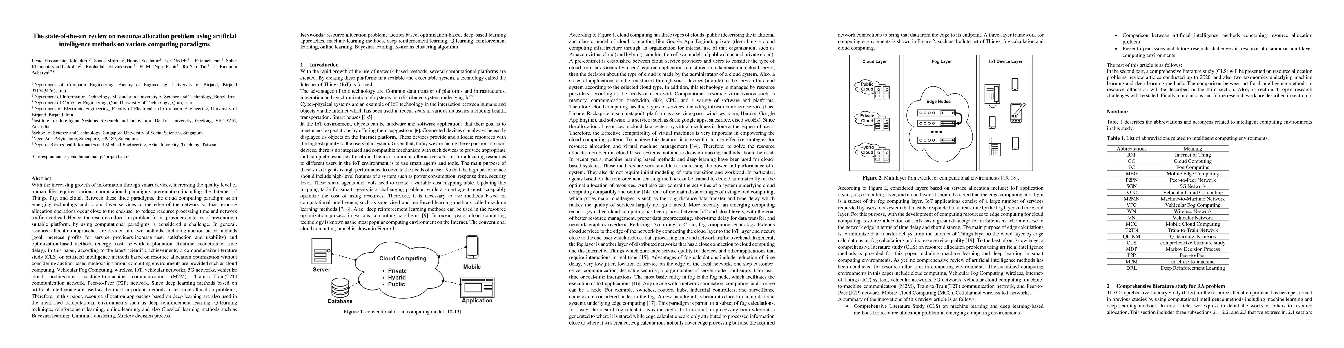Thumbnail for The state-of-the-art review on resource allocation problem using
  artificial intelligence methods on various computing paradigms