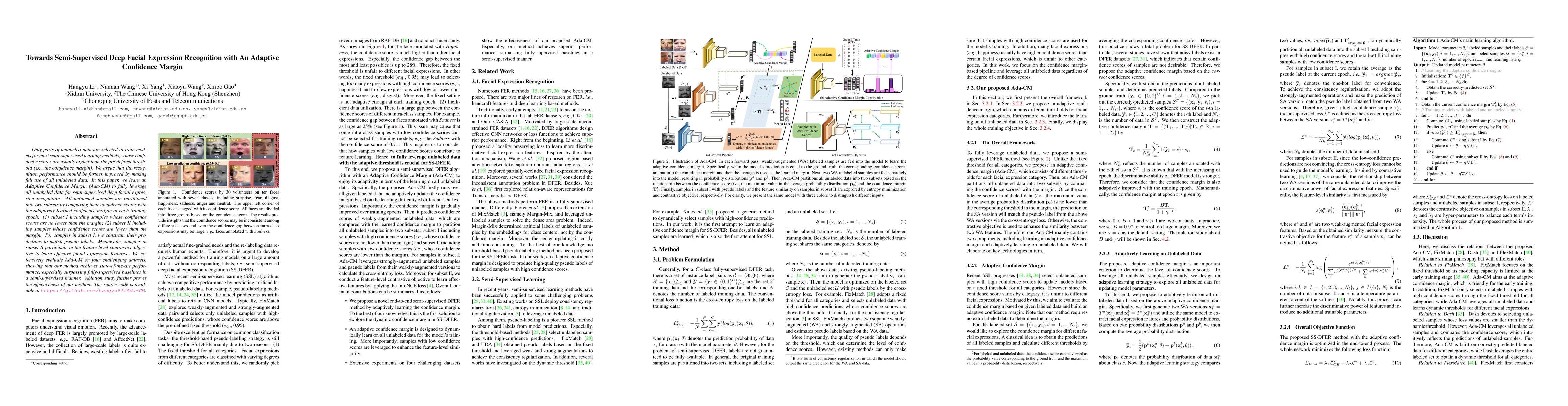 Thumbnail for Towards Semi-Supervised Deep Facial Expression Recognition with An
  Adaptive Confidence Margin