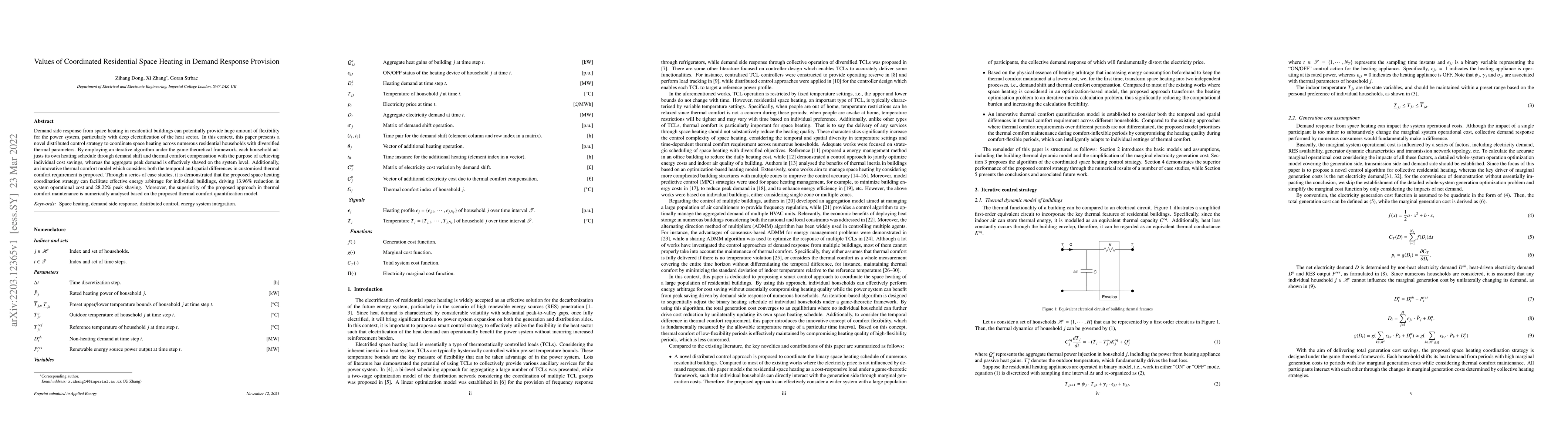 Thumbnail for Values of Coordinated Residential Space Heating in Demand Response
  Provision
