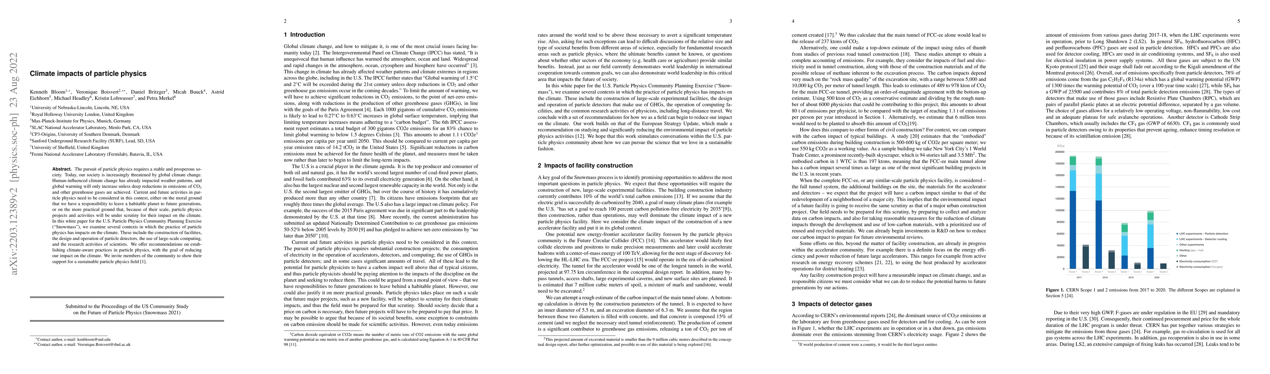 Thumbnail for Climate impacts of particle physics