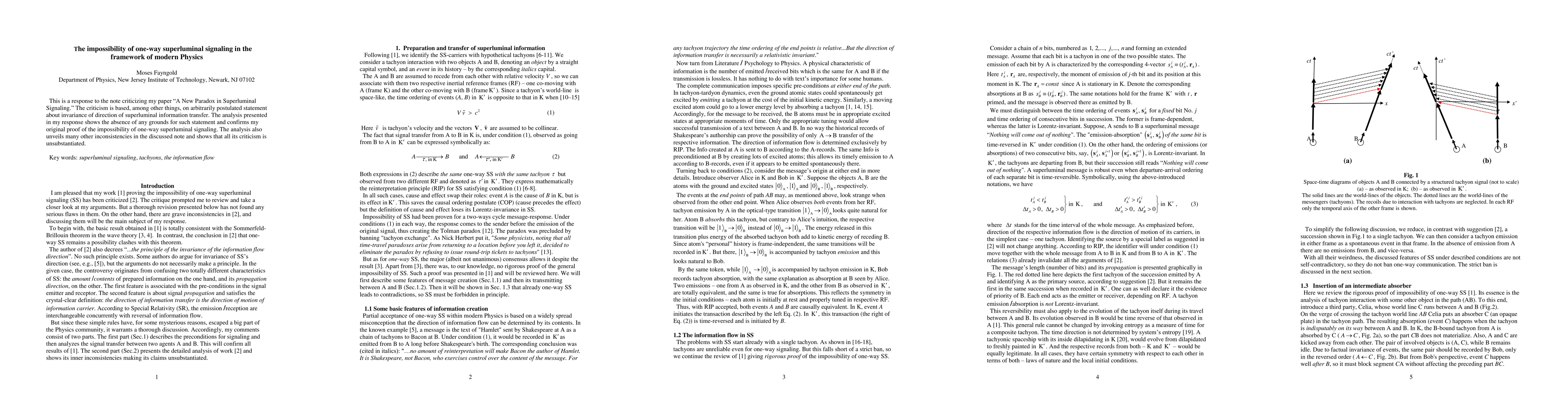 Thumbnail for The impossibility of one-way superluminal signaling in the framework of
  modern Physics