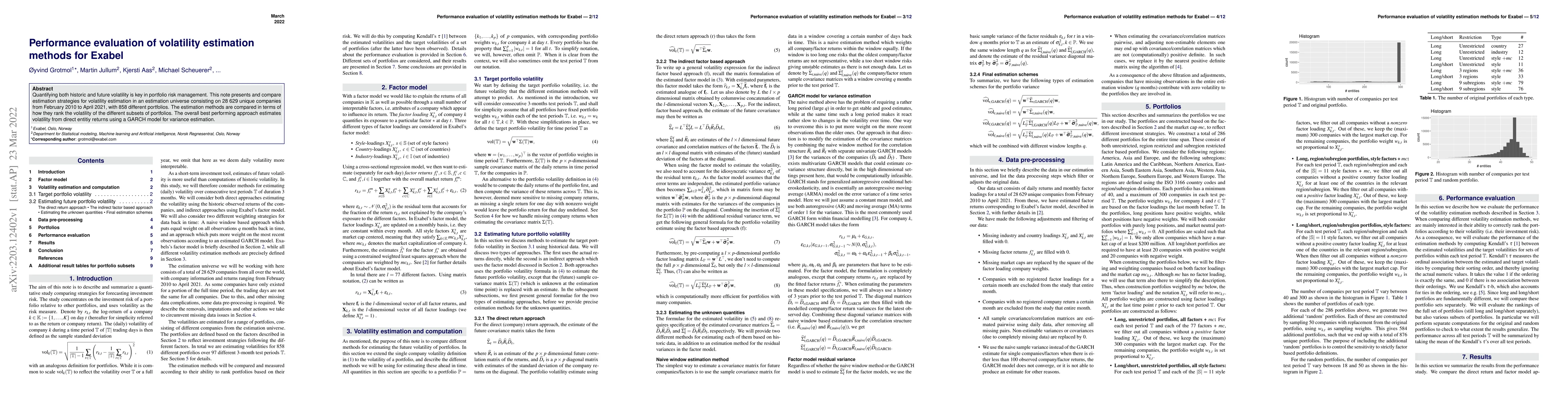 Thumbnail for Performance evaluation of volatility estimation methods for Exabel