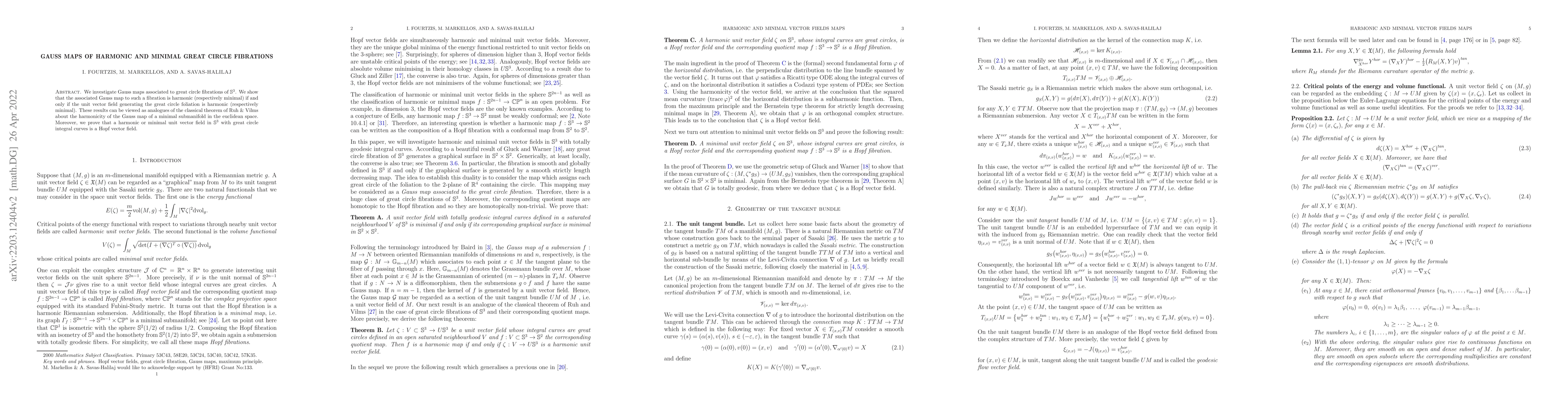 Thumbnail for Gauss maps of harmonic and minimal great circle fibrations
