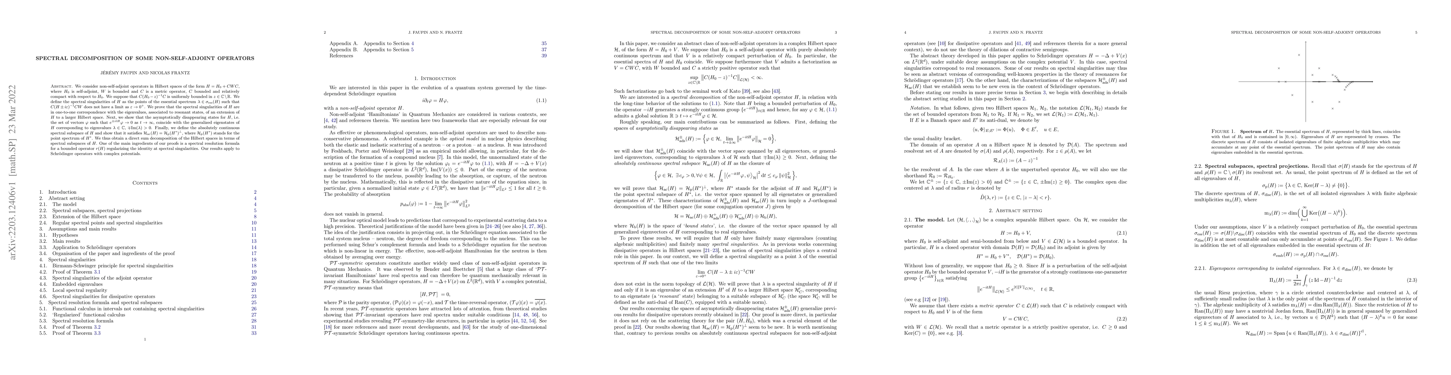 Thumbnail for Spectral decomposition of some non-self-adjoint operators