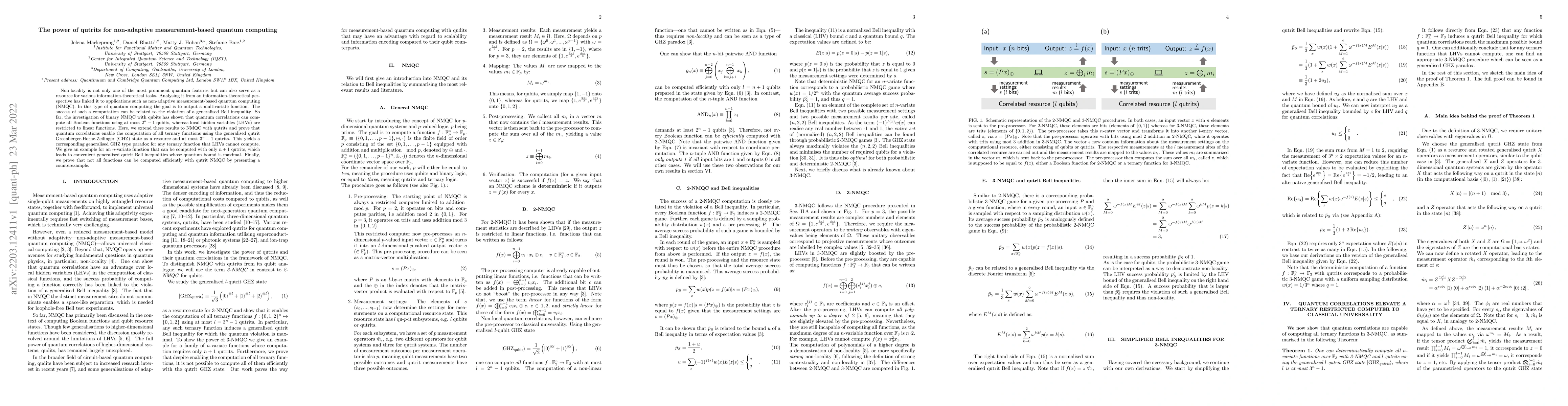Thumbnail for The power of qutrits for non-adaptive measurement-based quantum
  computing