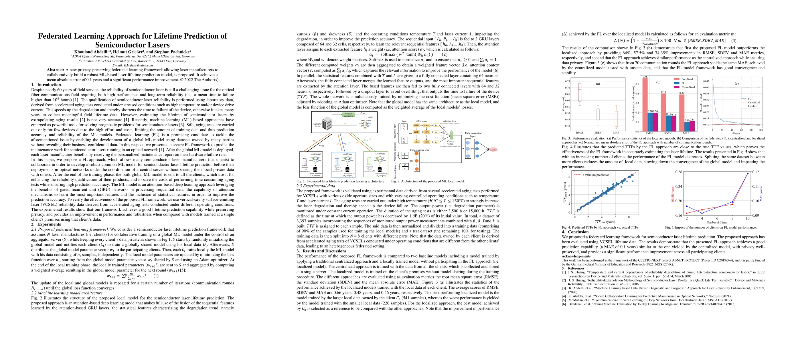 Thumbnail for Federated Learning Approach for Lifetime Prediction of Semiconductor
  Lasers