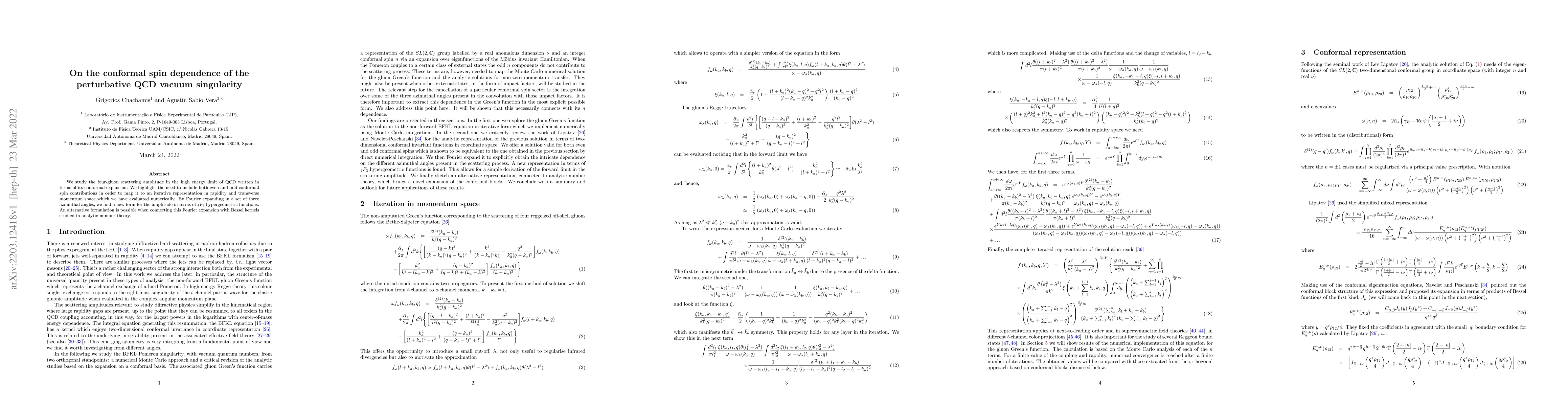 Thumbnail for On the conformal spin dependence of the perturbative QCD vacuum
  singularity