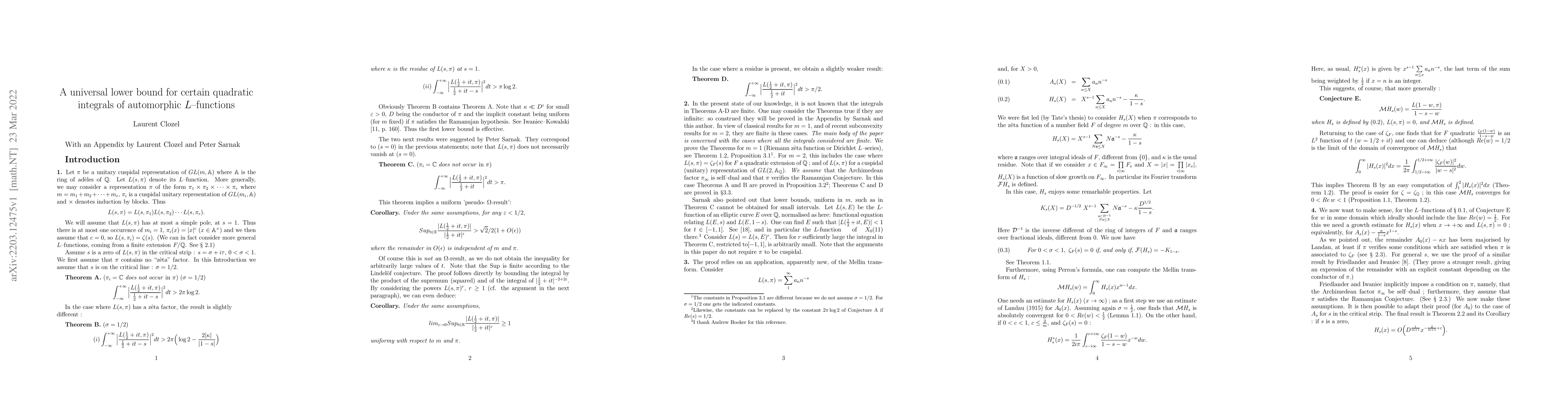 Thumbnail for A universal lower bound for certain quadratic integrals of automorphic
  L-functions