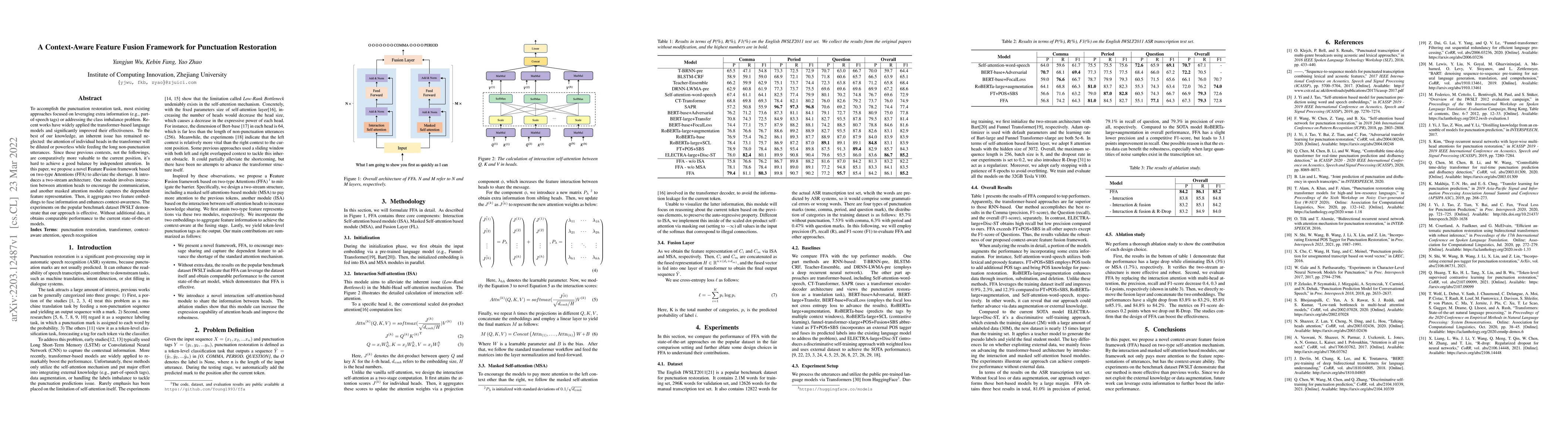 Thumbnail for A Context-Aware Feature Fusion Framework for Punctuation Restoration