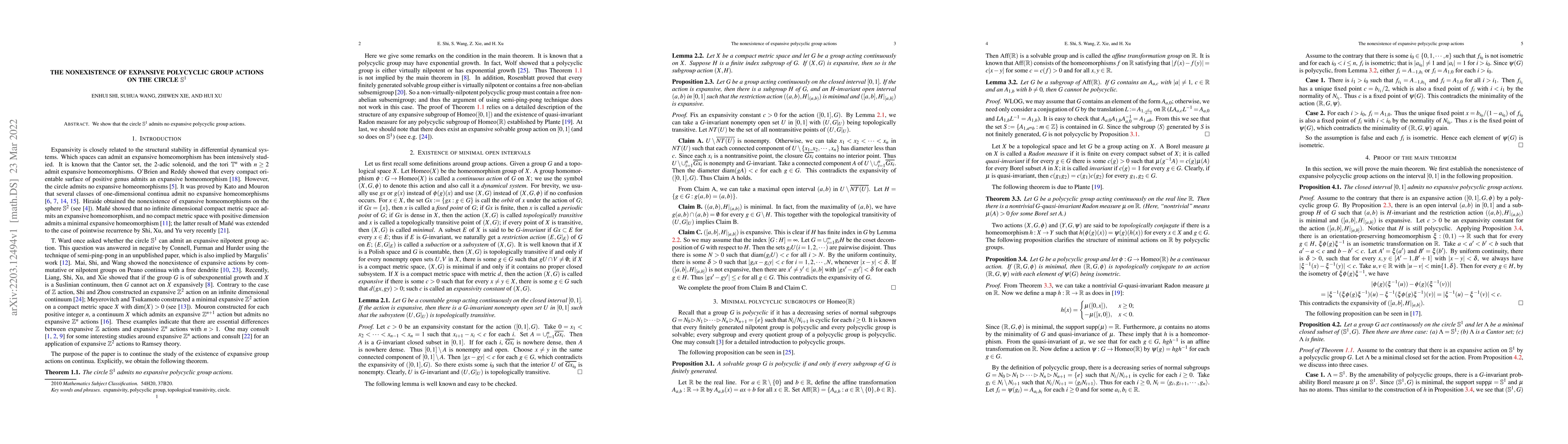 Thumbnail for The nonexistence of expansive polycyclic group actions on the circle
  $\mathbb S^1$