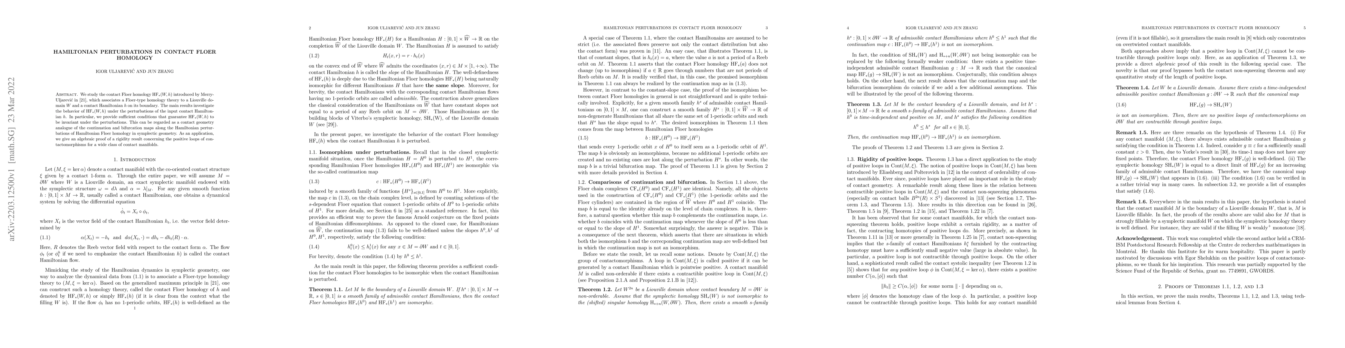 Thumbnail for Hamiltonian perturbations in contact Floer homology