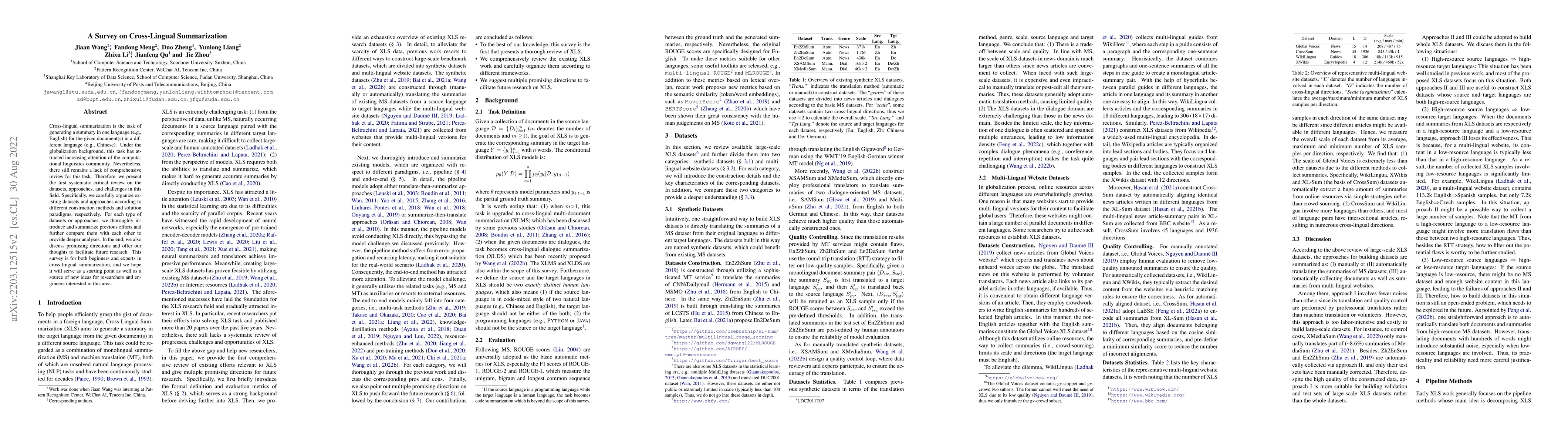Thumbnail for A Survey on Cross-Lingual Summarization