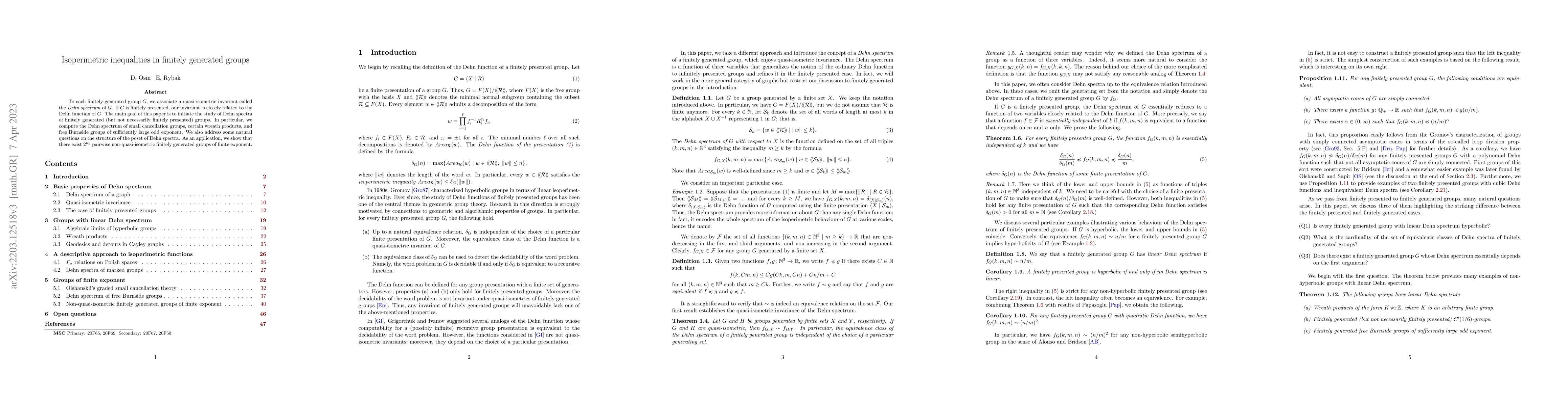 Thumbnail for Isoperimetric inequalities in finitely generated groups