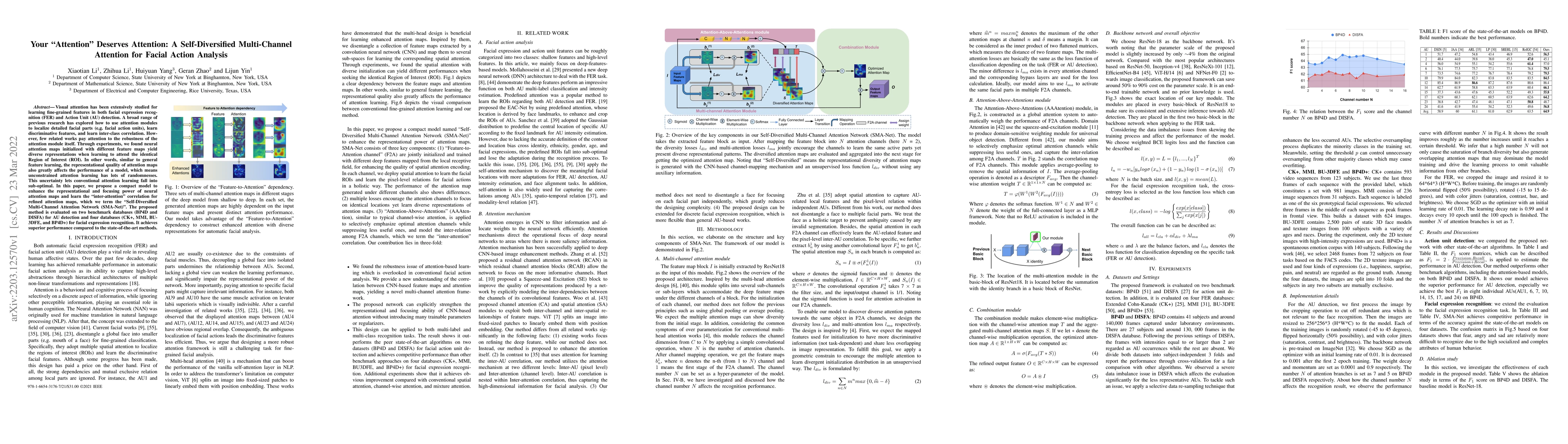 Thumbnail for Your "Attention" Deserves Attention: A Self-Diversified Multi-Channel
  Attention for Facial Action Analysis