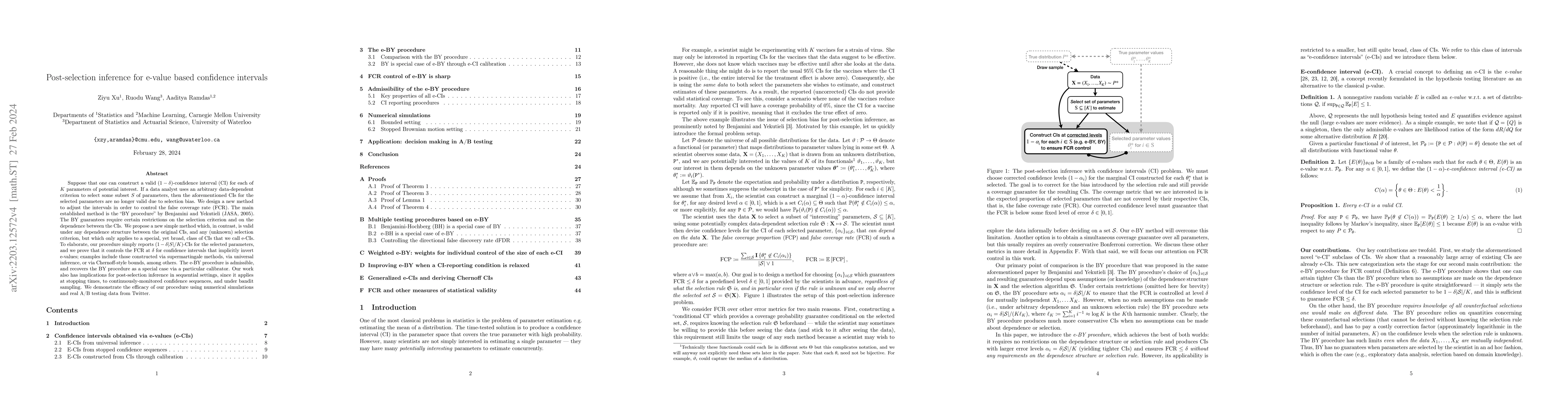 Thumbnail for Post-selection inference for e-value based confidence intervals