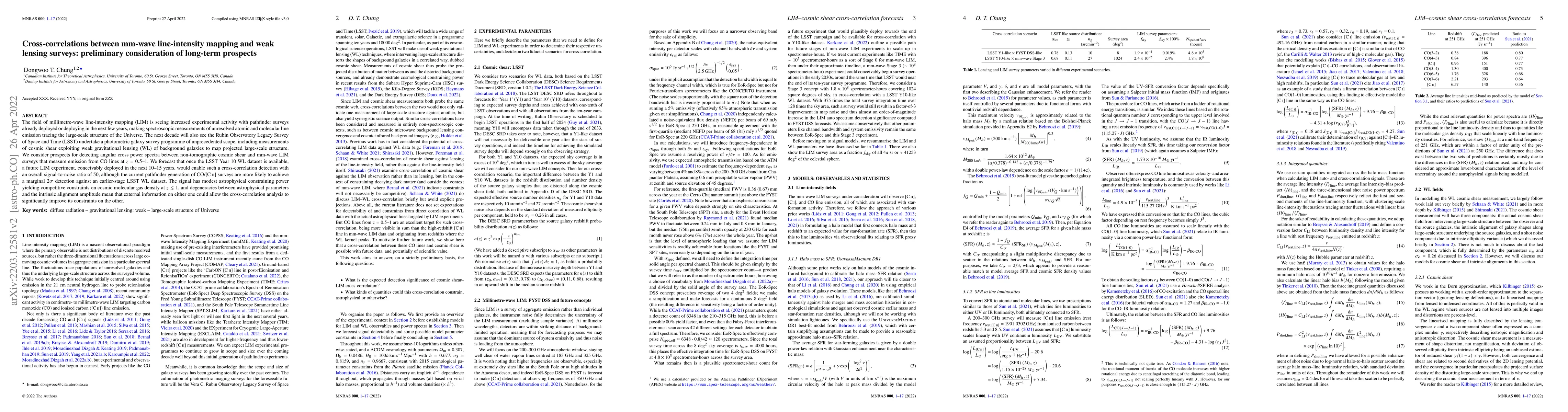 Thumbnail for Cross-correlations between mm-wave line-intensity mapping and weak
  lensing surveys: preliminary consideration of long-term prospects