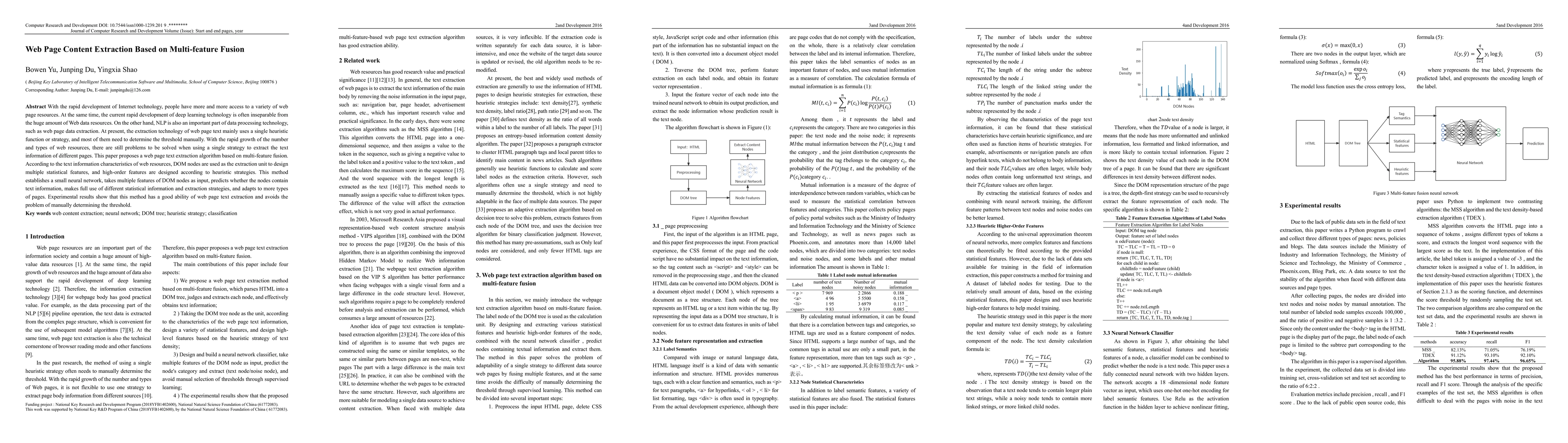 Thumbnail for Web Page Content Extraction Based on Multi-feature Fusion