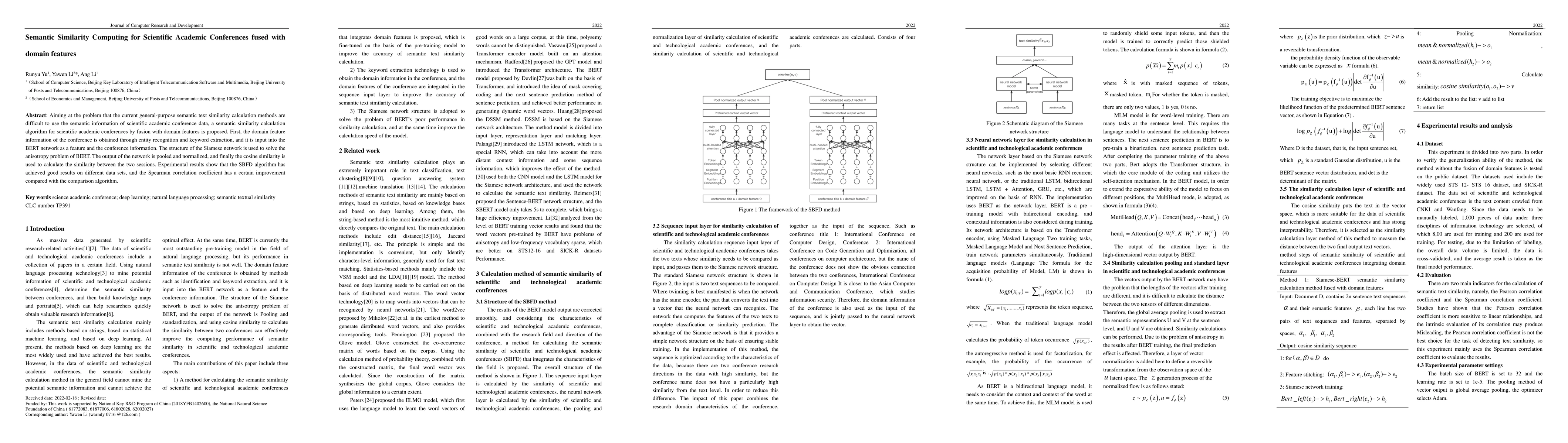 Thumbnail for Semantic Similarity Computing for Scientific Academic Conferences fused
  with domain features