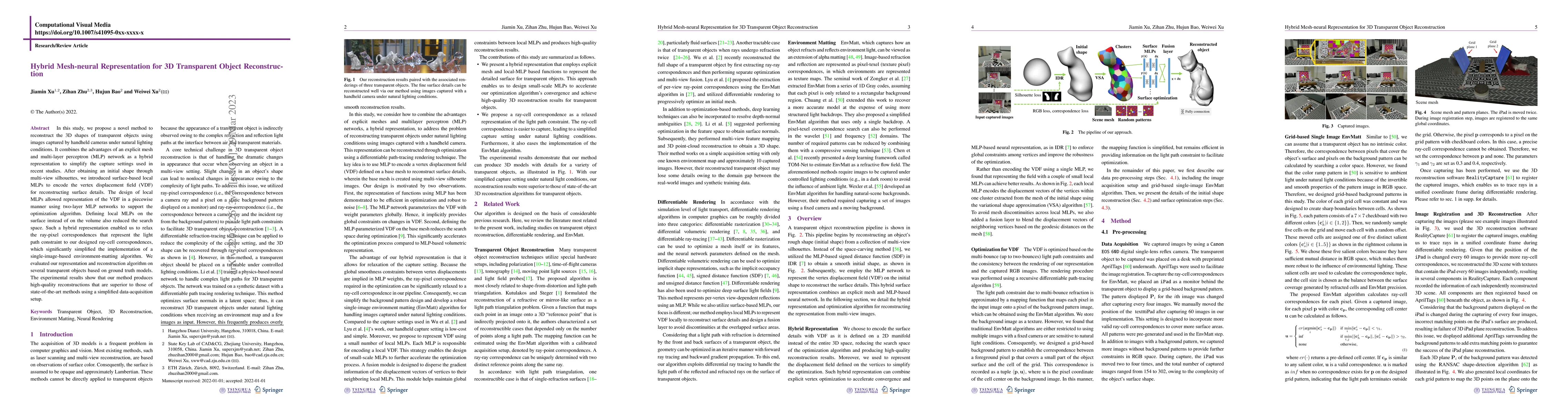 Thumbnail for Hybrid Mesh-neural Representation for 3D Transparent Object
  Reconstruction