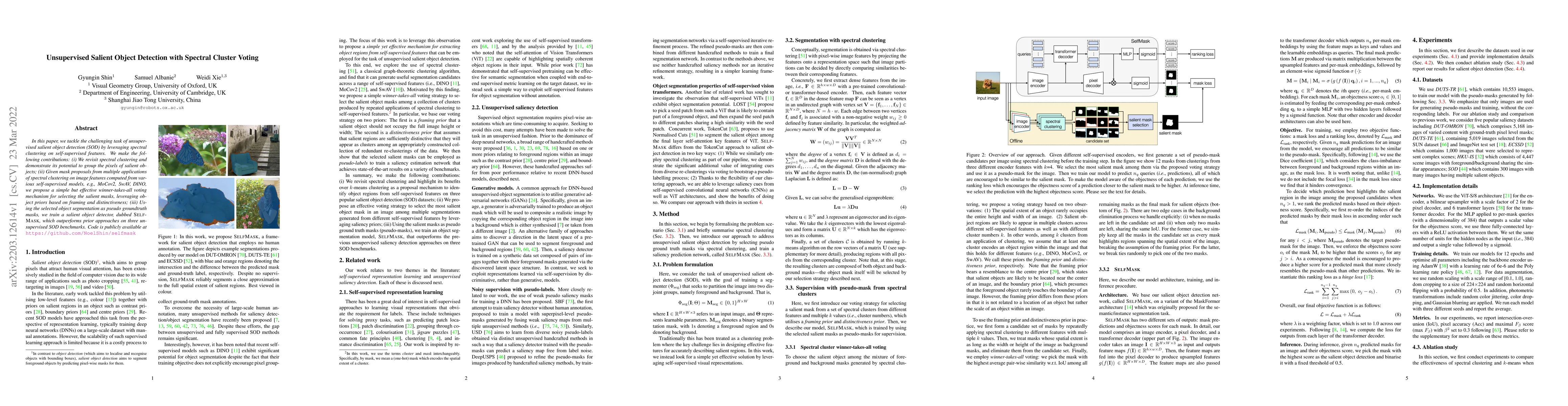 Thumbnail for Unsupervised Salient Object Detection with Spectral Cluster Voting