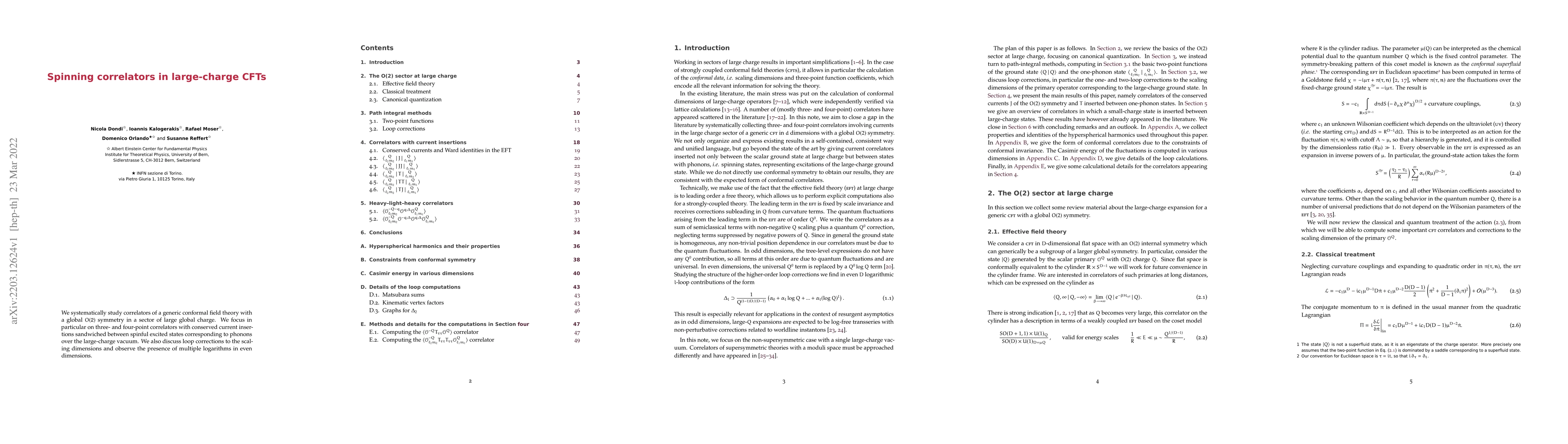 Thumbnail for Spinning correlators in large-charge CFTs