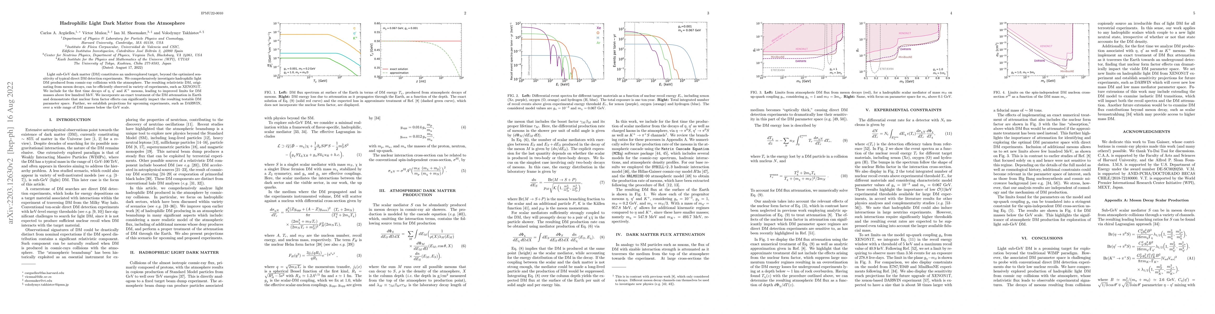 Thumbnail for Hadrophilic Light Dark Matter from the Atmosphere
