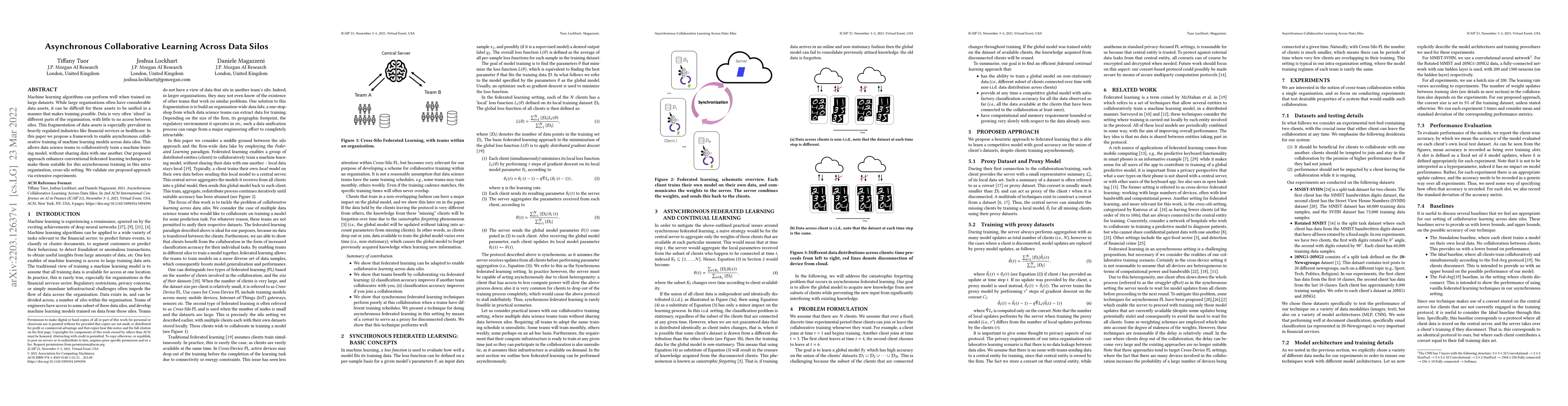 Thumbnail for Asynchronous Collaborative Learning Across Data Silos