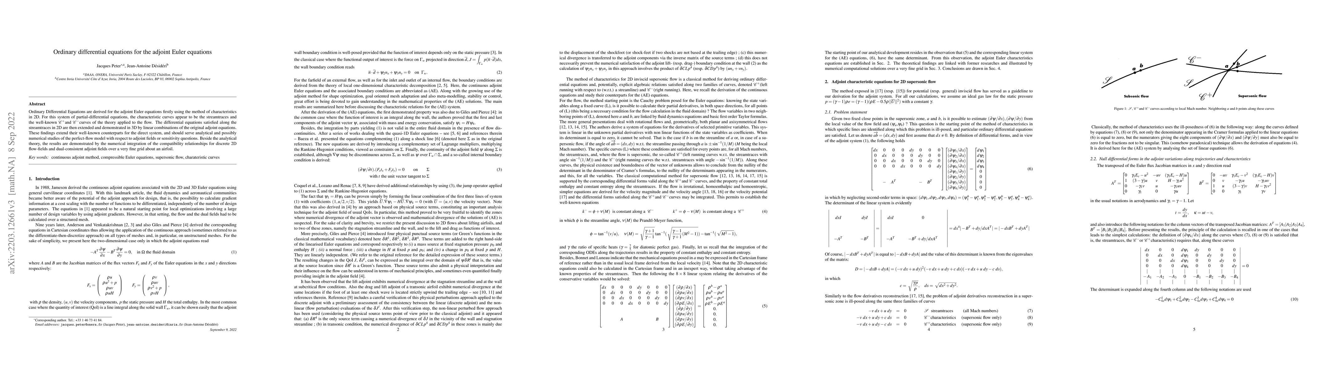 Thumbnail for Ordinary differential equations for the adjoint Euler equations