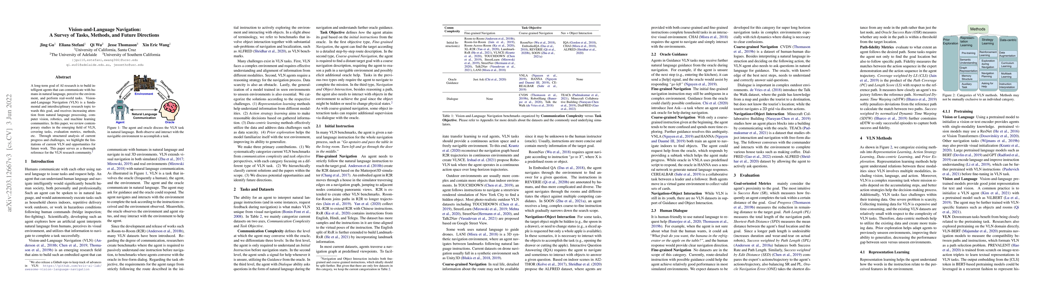 Thumbnail for Vision-and-Language Navigation: A Survey of Tasks, Methods, and Future
  Directions