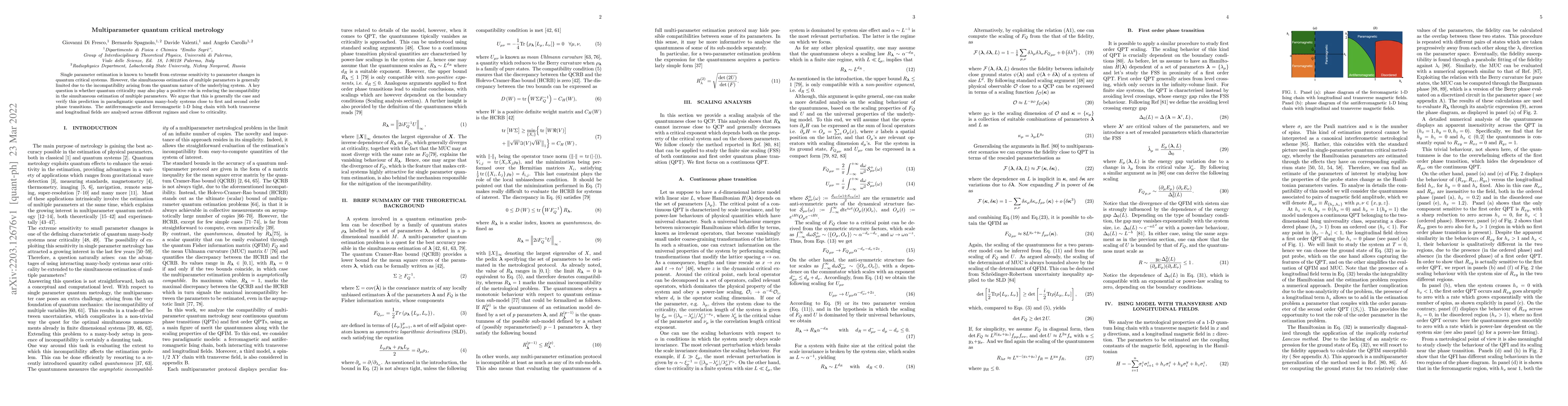 Thumbnail for Multiparameter quantum critical metrology