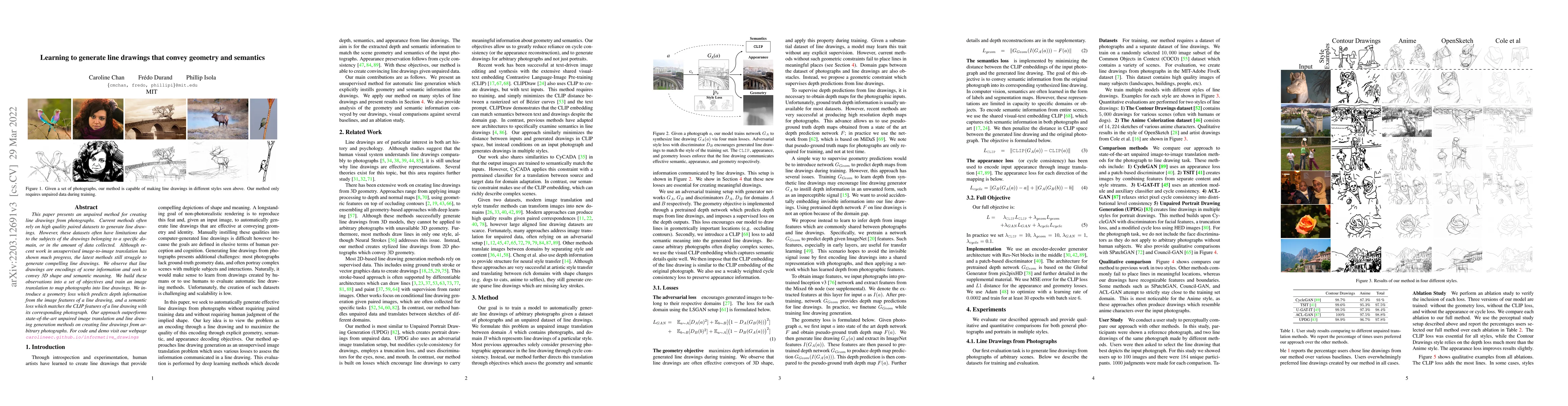 Thumbnail for Learning to generate line drawings that convey geometry and semantics