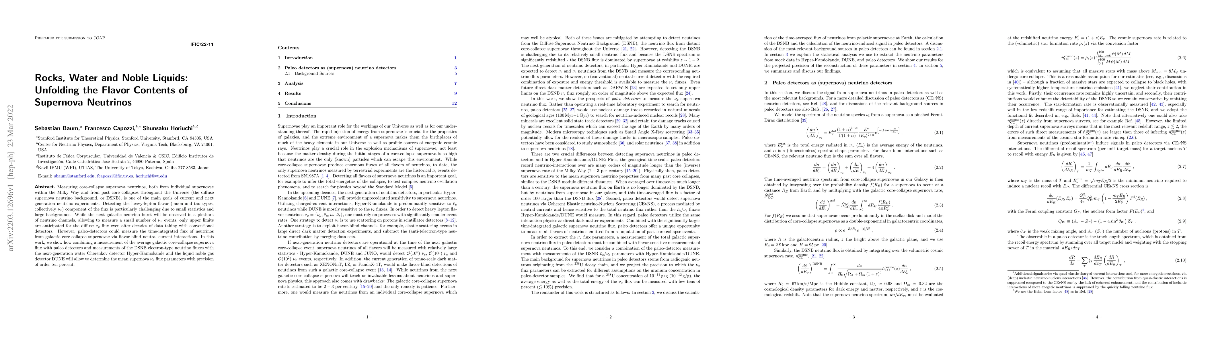 Thumbnail for Rocks, Water and Noble Liquids: Unfolding the Flavor Contents of
  Supernova Neutrinos
