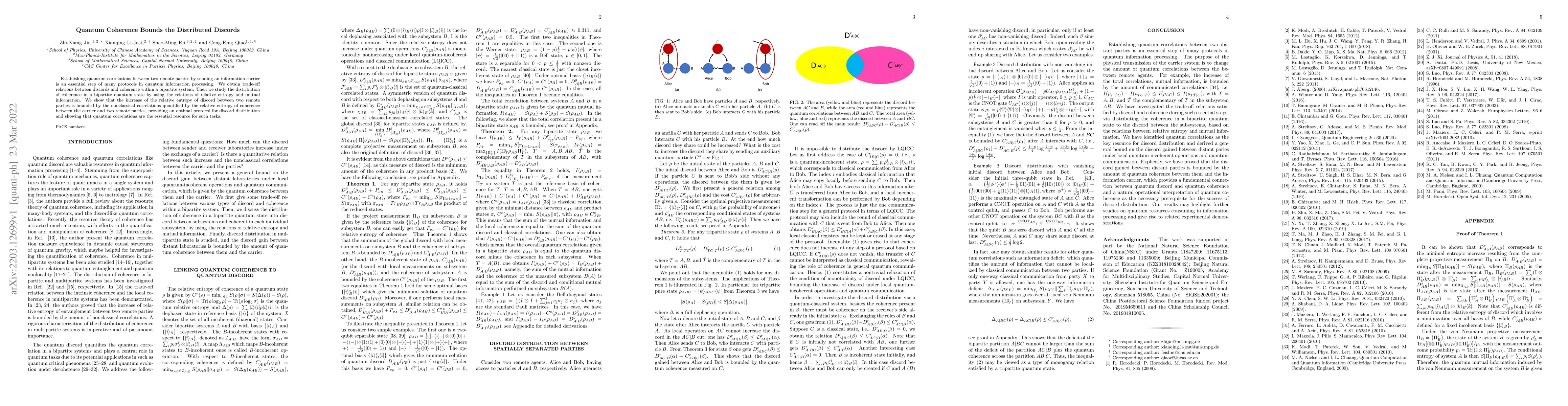 Thumbnail for Quantum Coherence Bounds the Distributed Discords