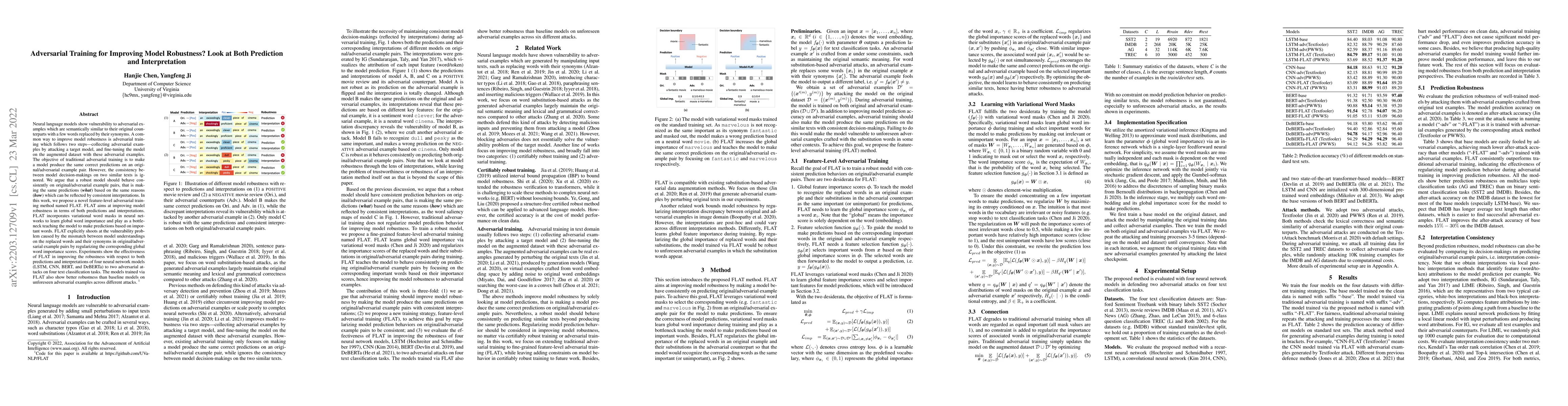 Thumbnail for Adversarial Training for Improving Model Robustness? Look at Both
  Prediction and Interpretation