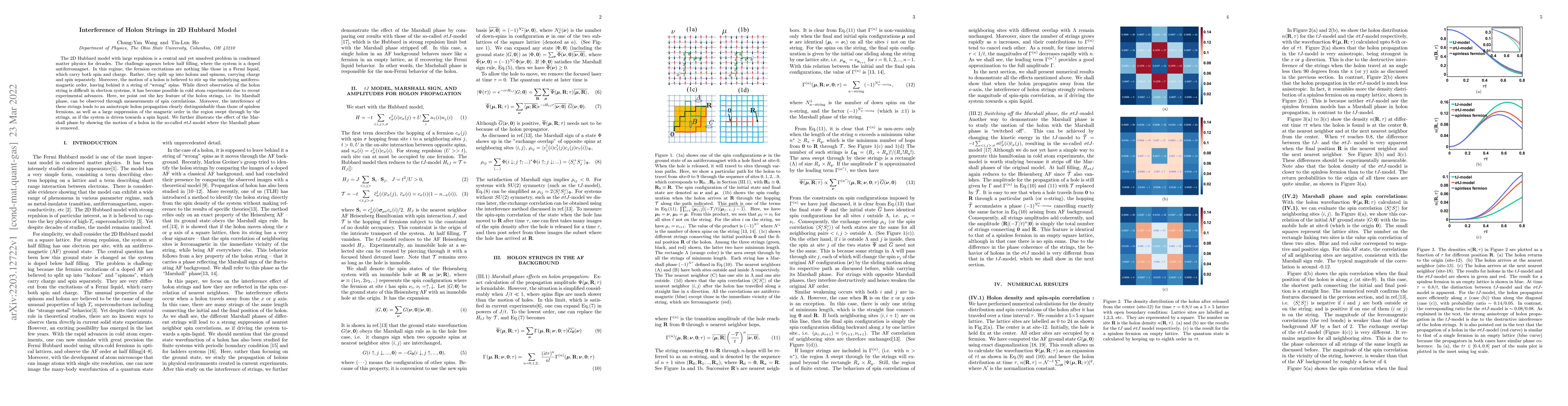 Thumbnail for Interference of Holon Strings in 2D Hubbard Model