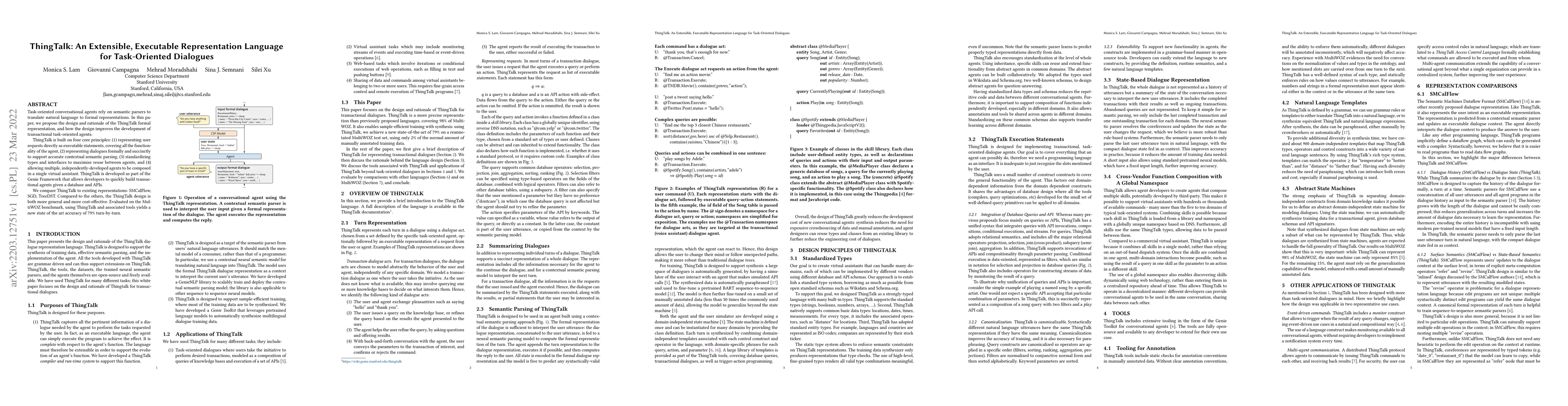 Thumbnail for ThingTalk: An Extensible, Executable Representation Language for
  Task-Oriented Dialogues