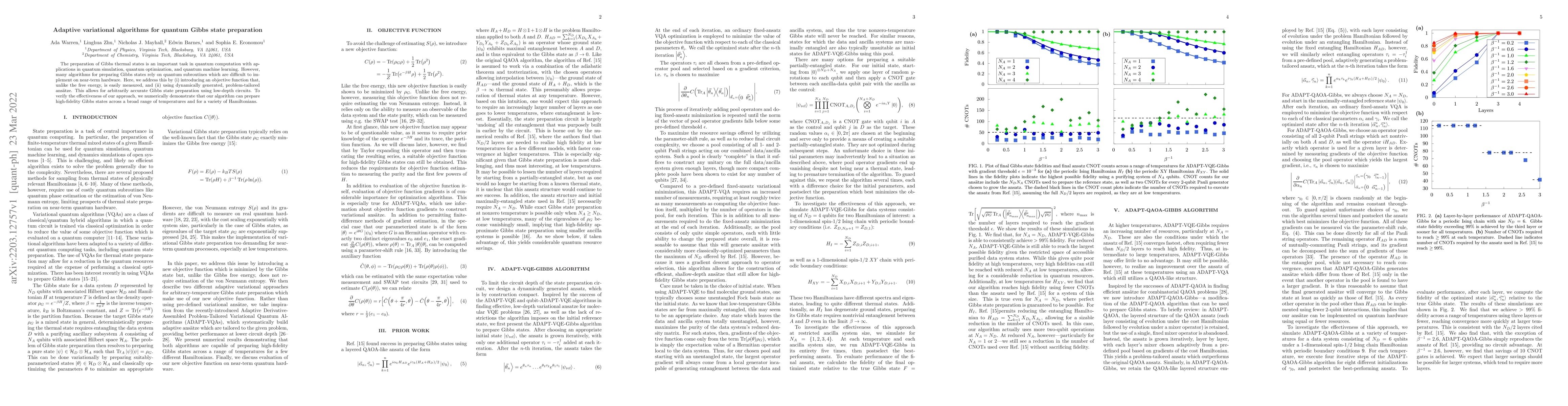 Thumbnail for Adaptive variational algorithms for quantum Gibbs state preparation